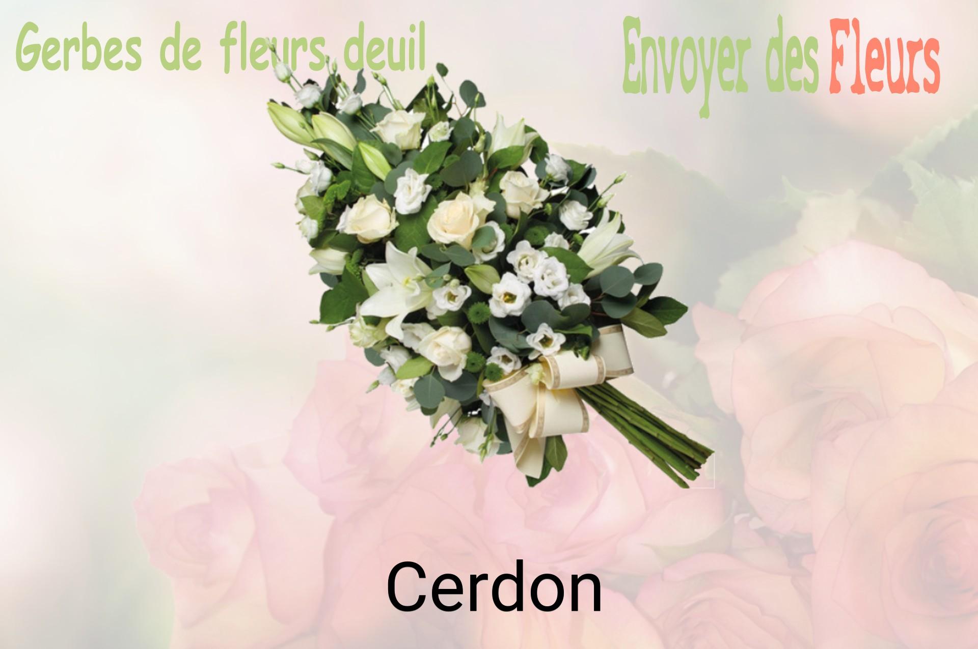 Gerbe de fleurs de deuil livrée à Cerdon